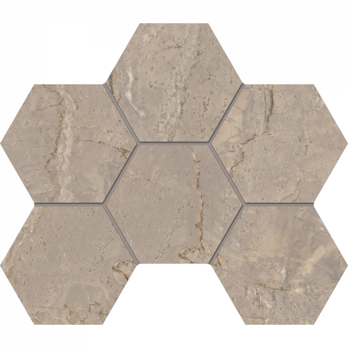 Мозаика BR02 Hexagon 25x28,5 полир.